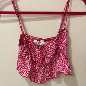 Isabelle’s Cabinent Pink Ruffled Crop Camisole